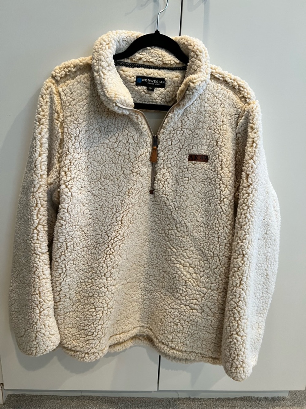 Cream Sherpa Pullover Jacket